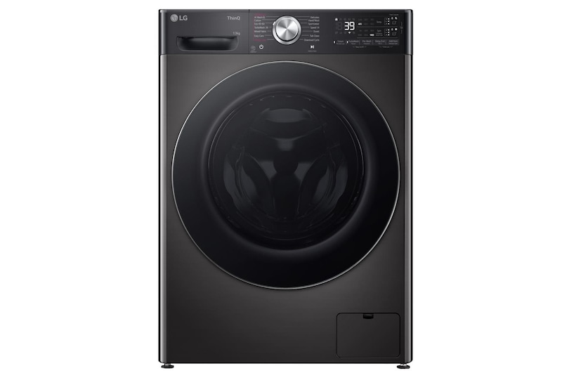 LG 13kg AI DD™ ezDispense™ Washing Machine, Platinum Black, F4Y913BCTA1